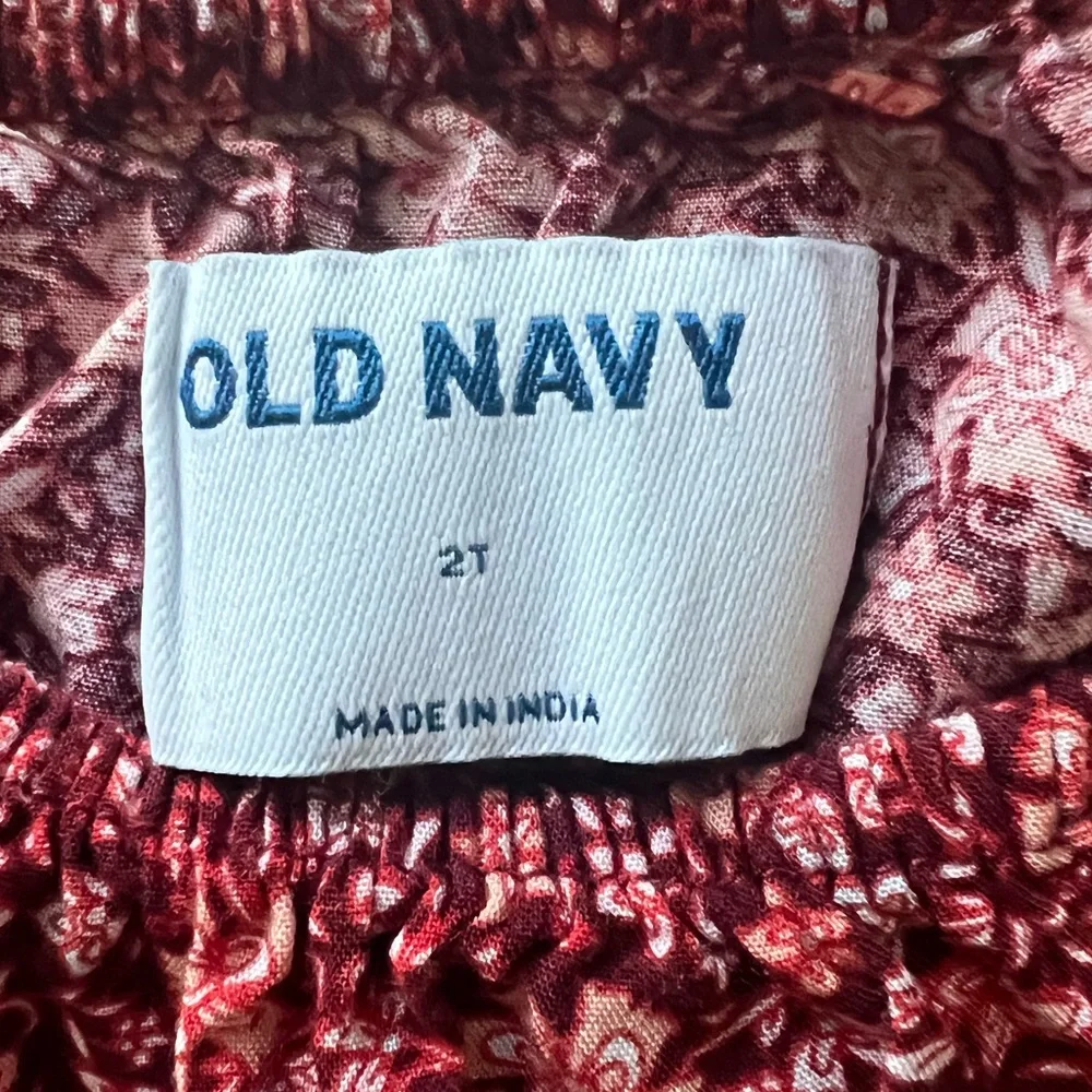 Old Navy Red Floral Girls Romper